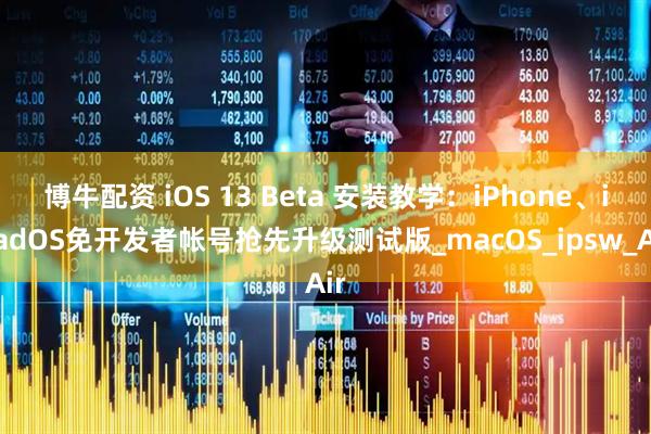 博牛配资 iOS 13 Beta 安装教学：iPhone、iPadOS免开发者帐号抢先升级测试版_macOS_ipsw_Air
