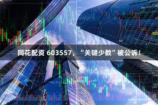 同花配资 603557，“关键少数”被公诉！